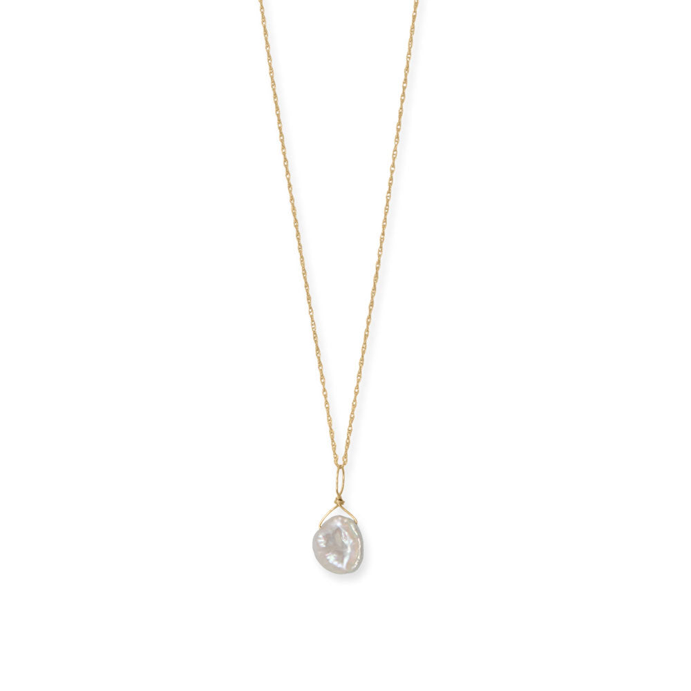 16" 14 Karat Gold Birthstone Necklace (January-December)