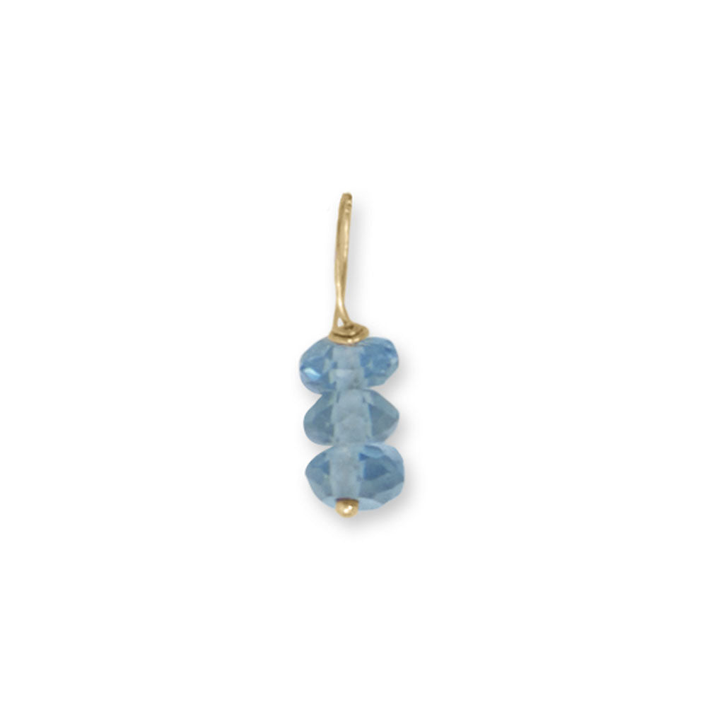 Individual 14 Karat Gold Birthstone Charm (January-December)