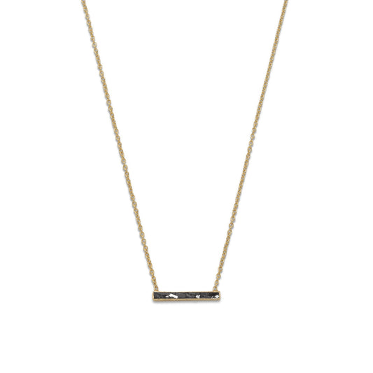 14 Karat Gold Plated Diamond Chip Necklace