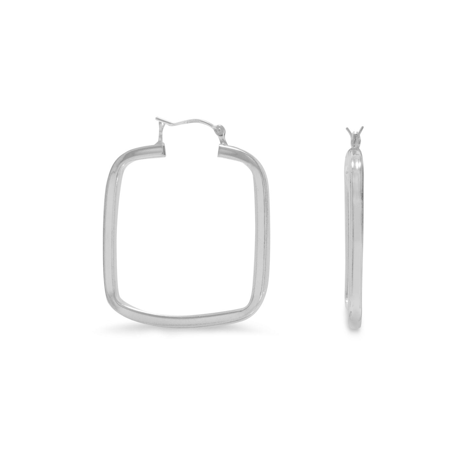 2 x 29mm Square Hoop Earrings