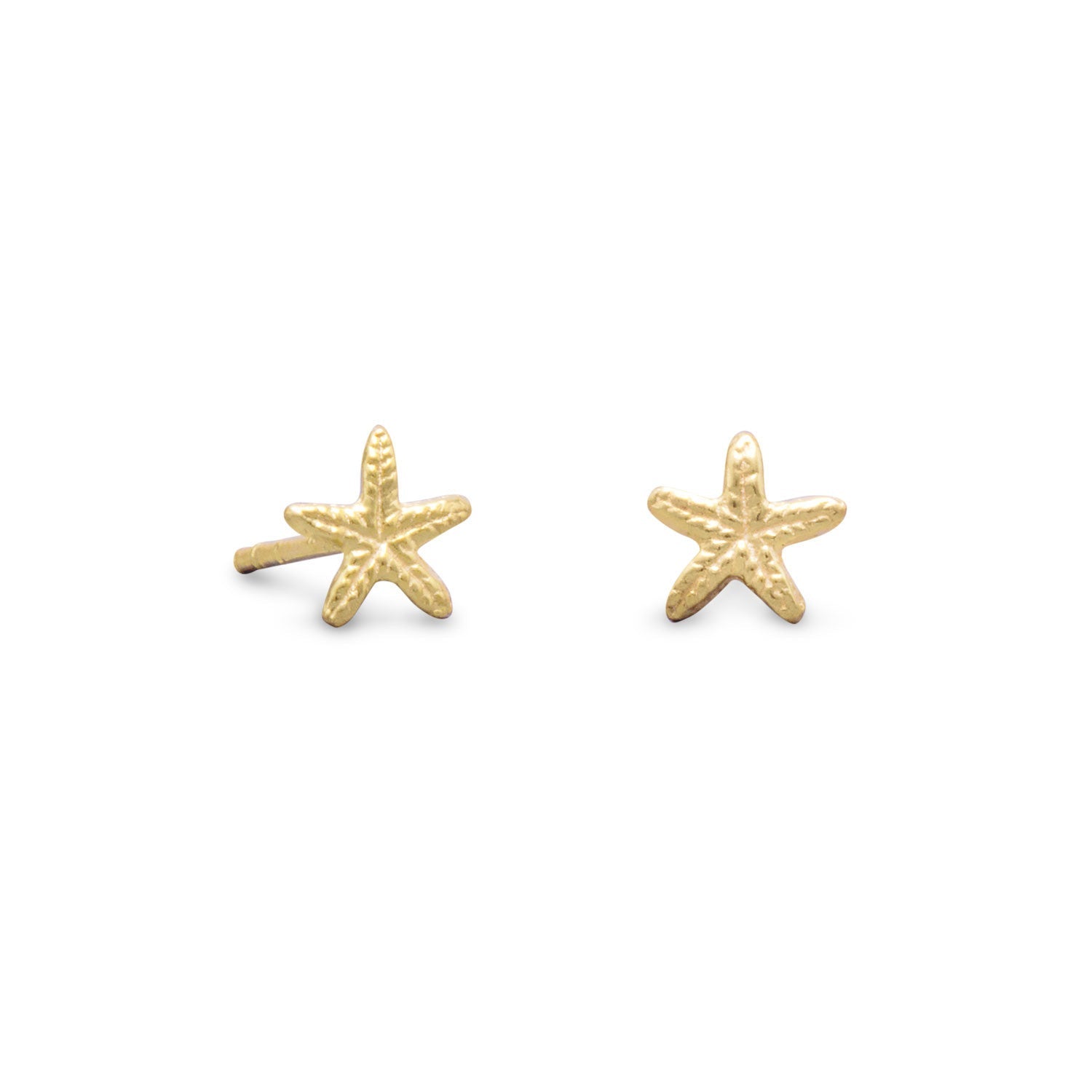 Gold Plated Starfish Stud Earrings