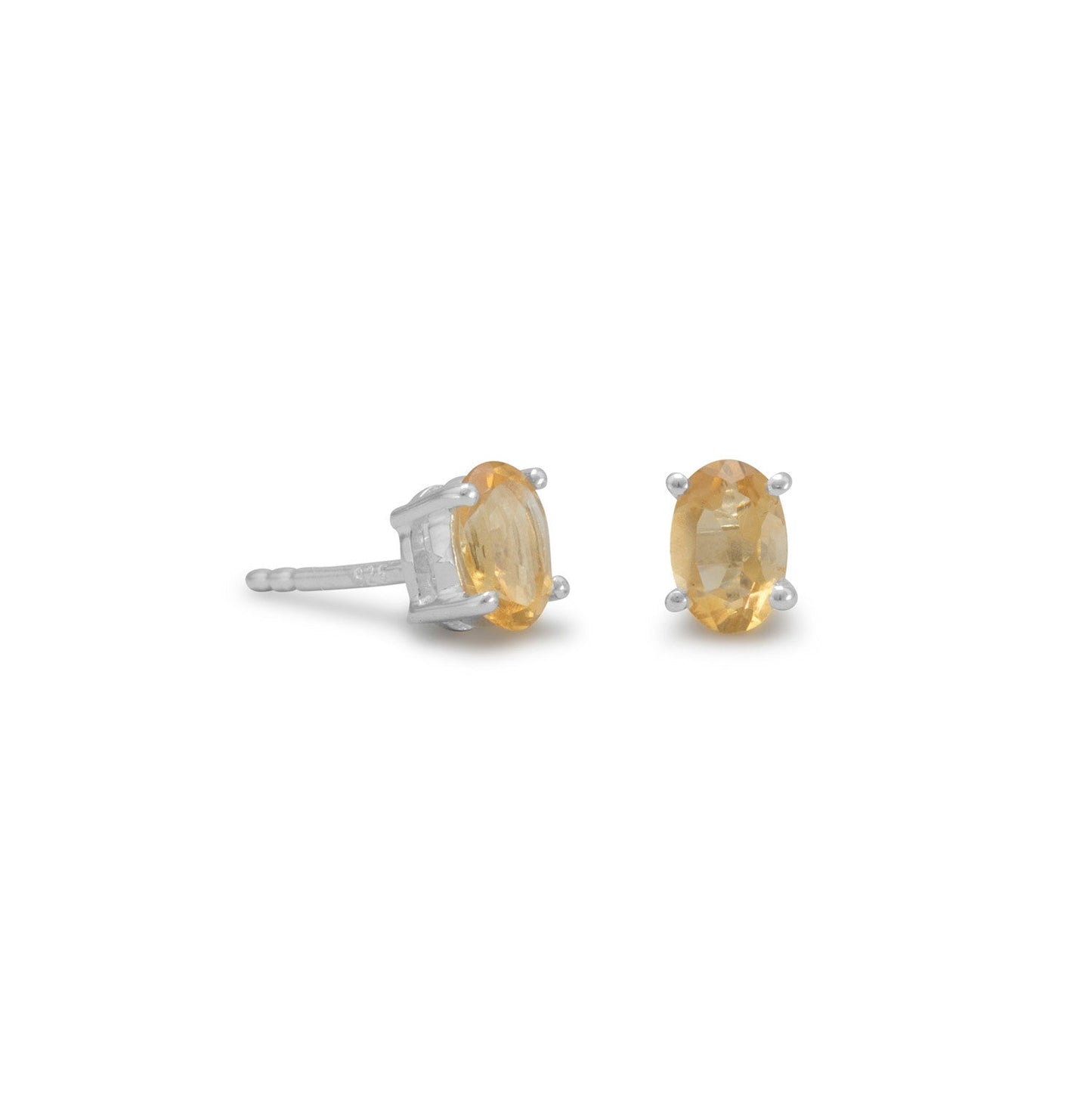 Oval Citrine Earrings