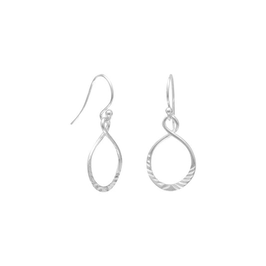 Diamond Cut Drop Earrings