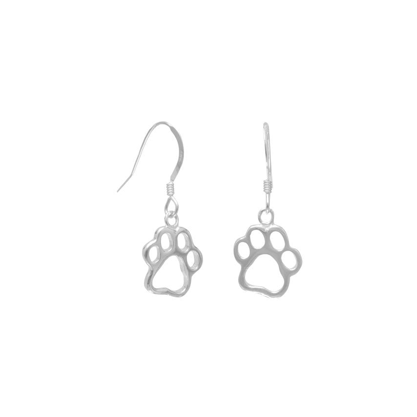 Cut Out Paw Print Earrings