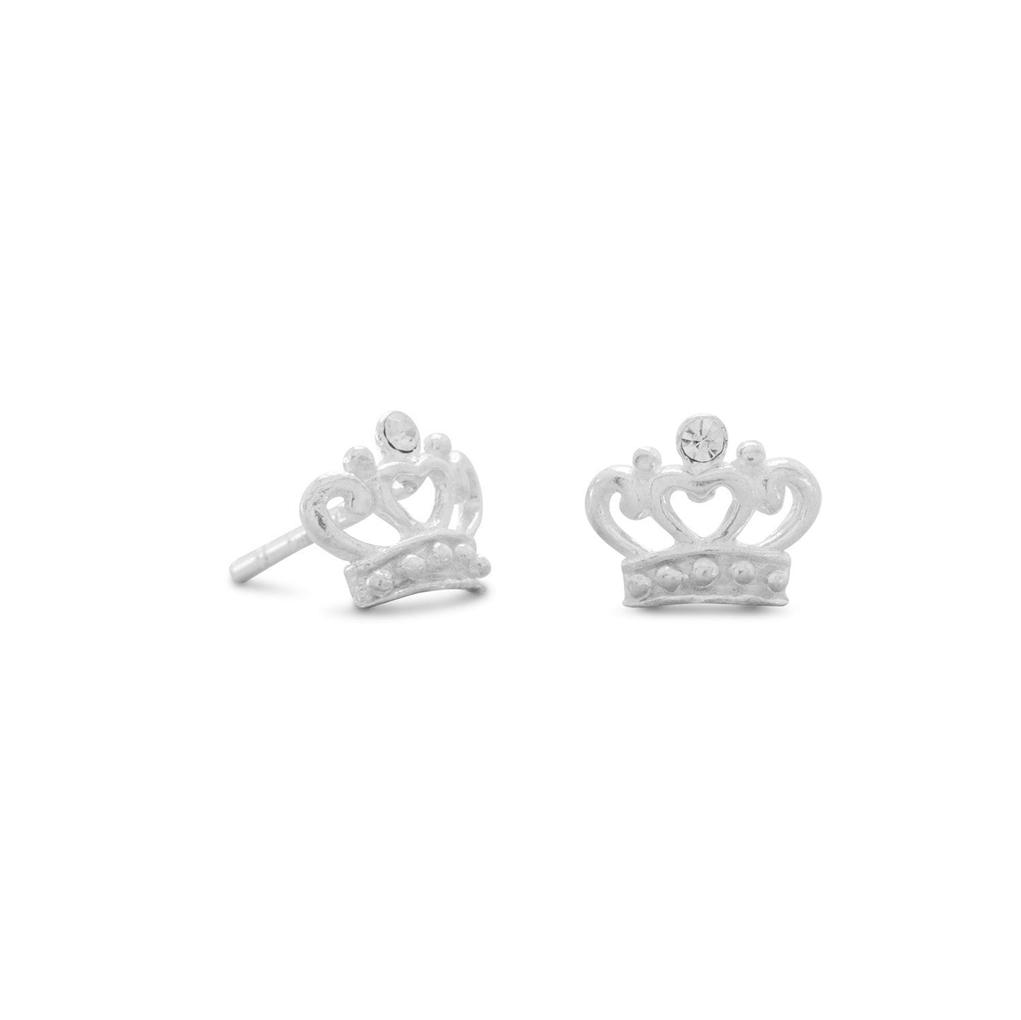 Crystal Crown Stud Earrings