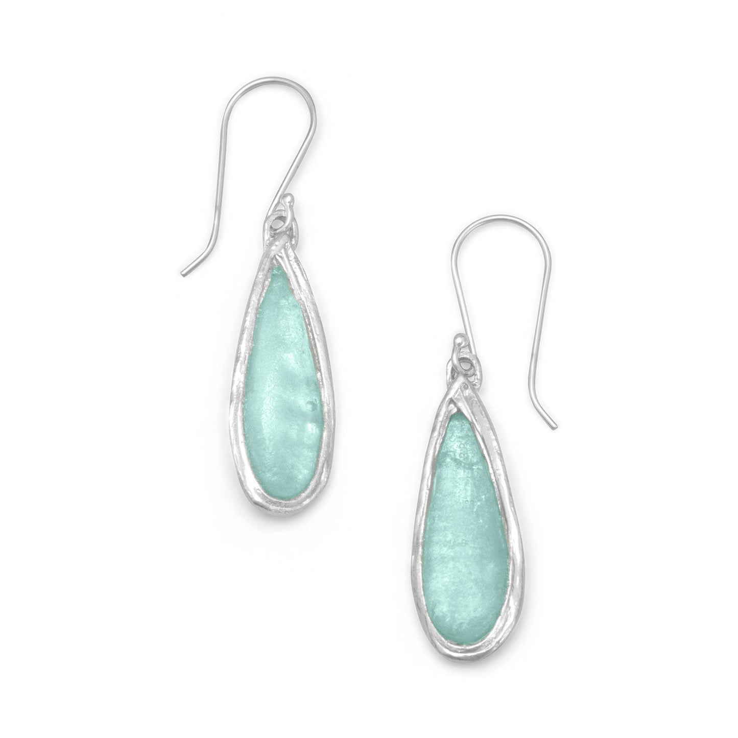 Ancient Roman Glass Pear Drop Earrings