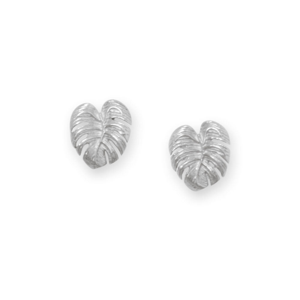 Palm Leaf Stud Earrings