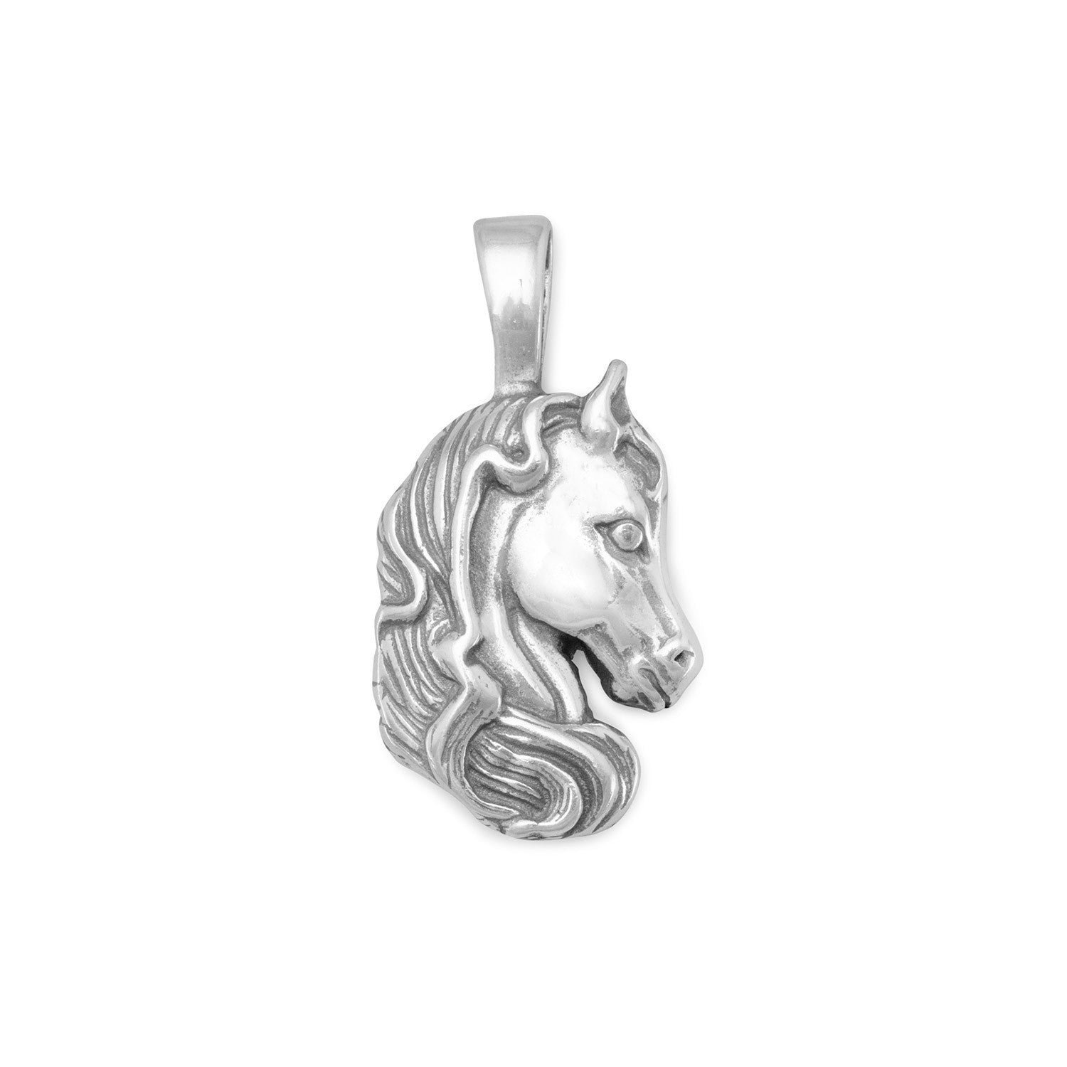 Oxidized Horse Pendant