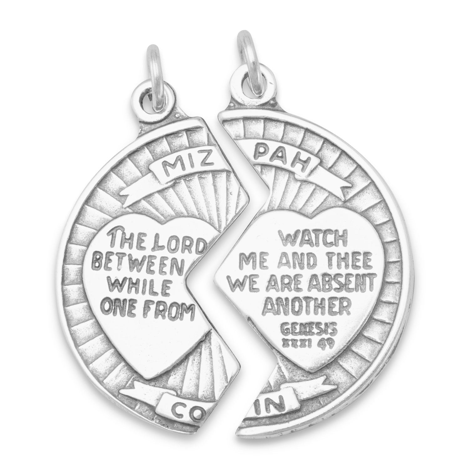 Mizpah Break Apart Coin Charm