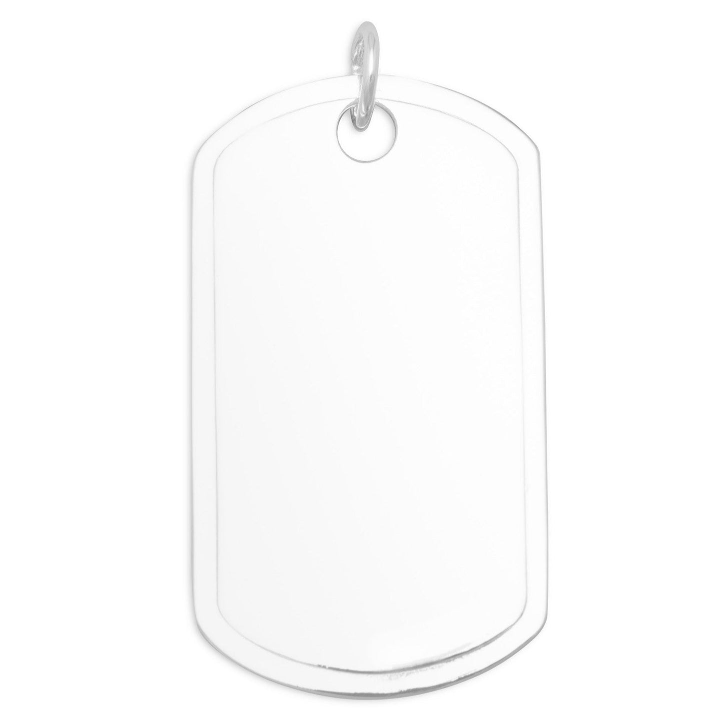 Sterling Silver Dog Tag Pendant