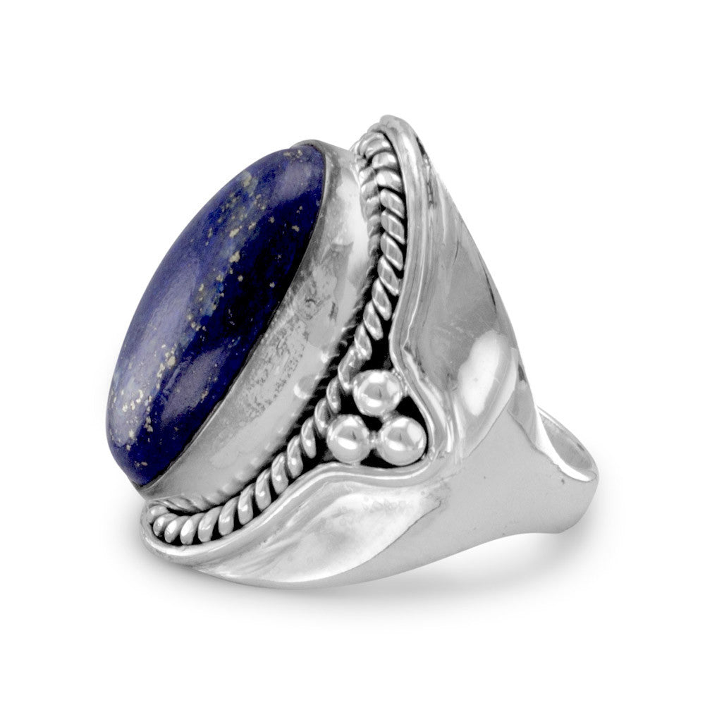 Oxidized Lapis Ring