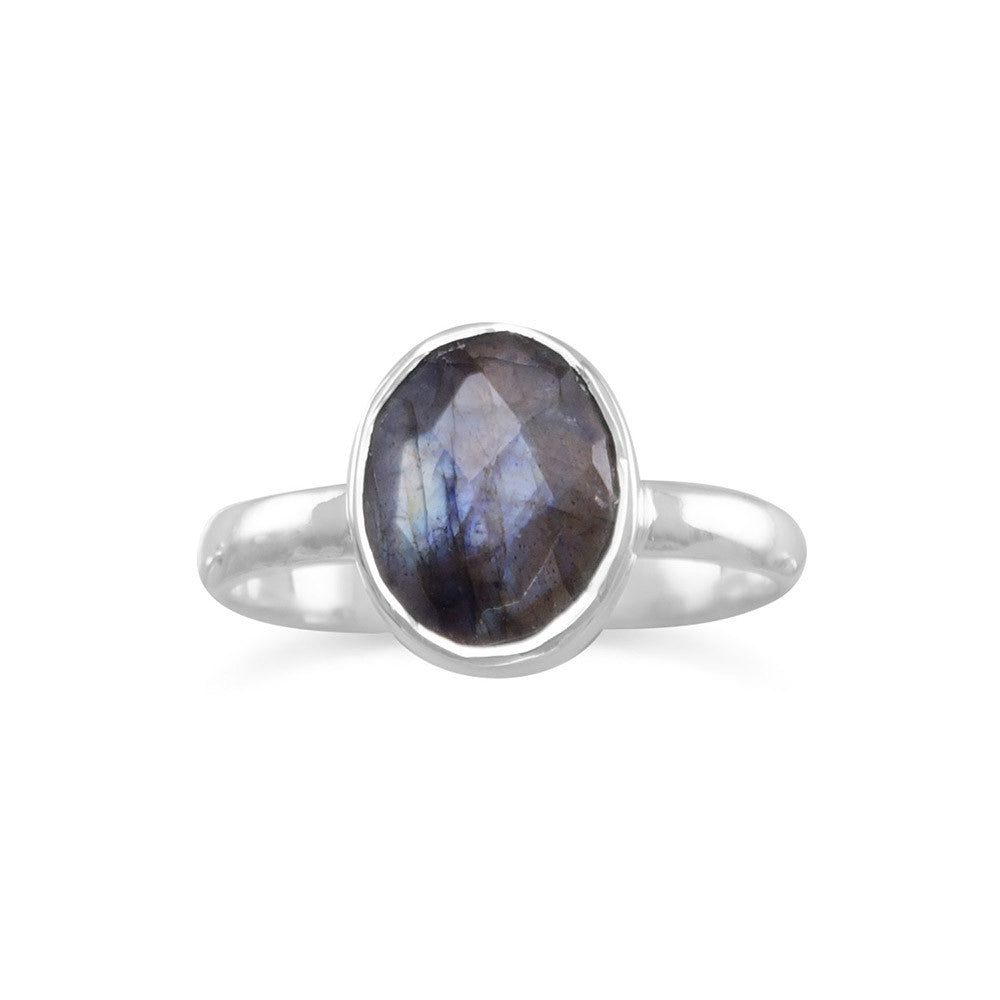 Faceted Labradorite Ring