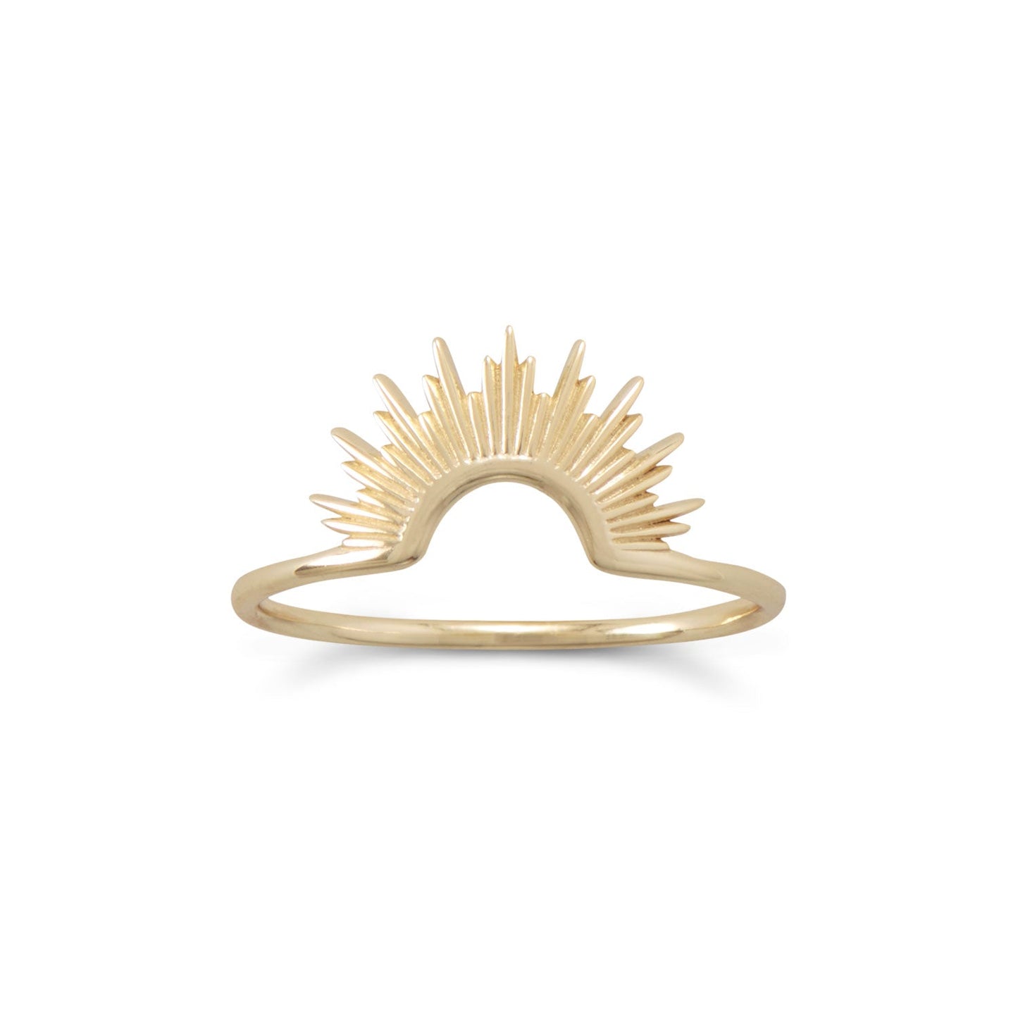 "Shine On!" 14 Karat Gold Plated Sunburst Ring