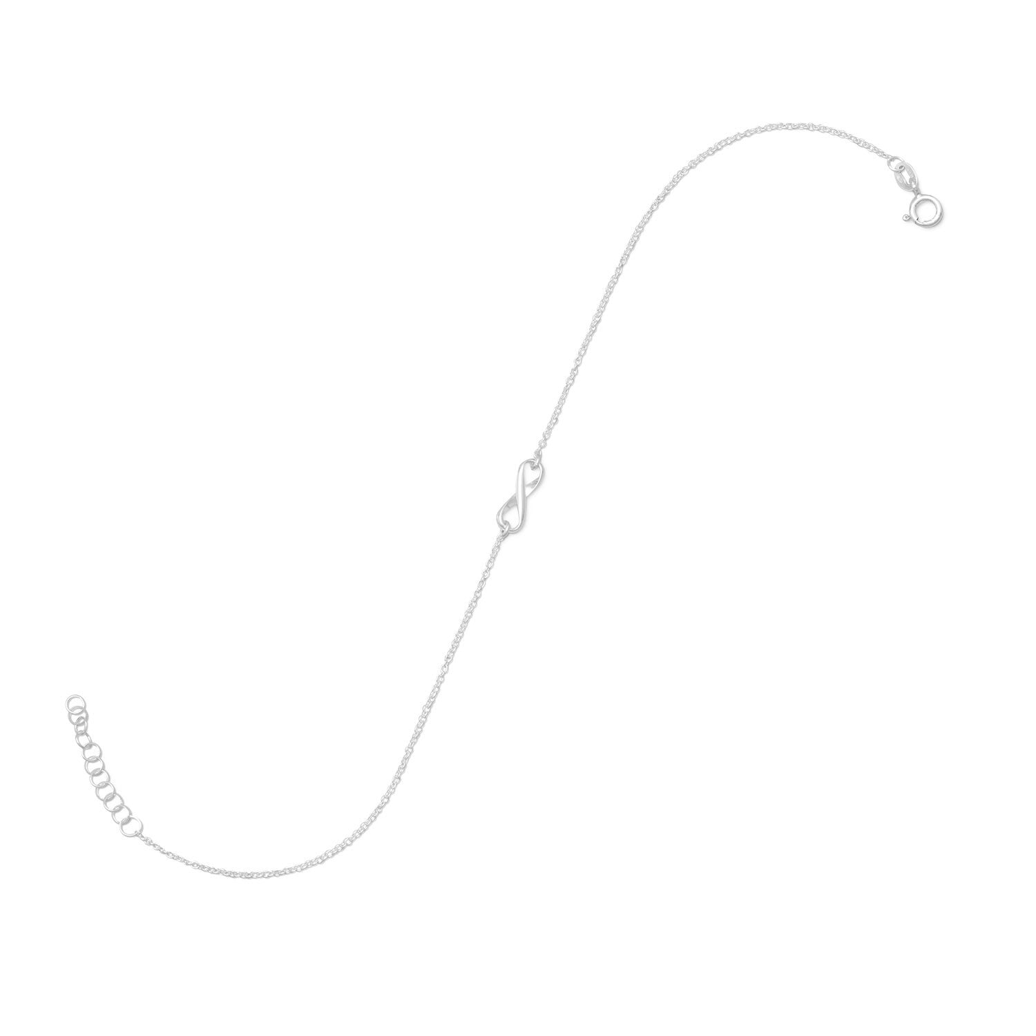 9" + 1" Infinity Symbol Anklet