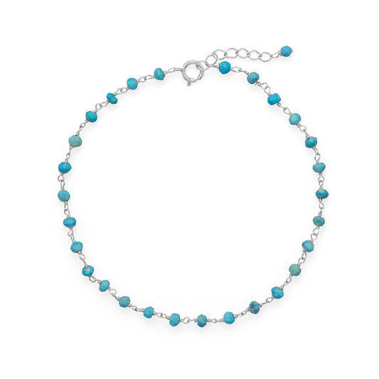 Blue Sea! Turquoise Anklet