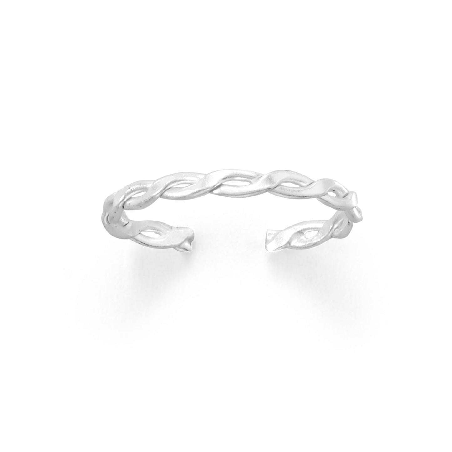 Thin Two Line Twist Toe Ring