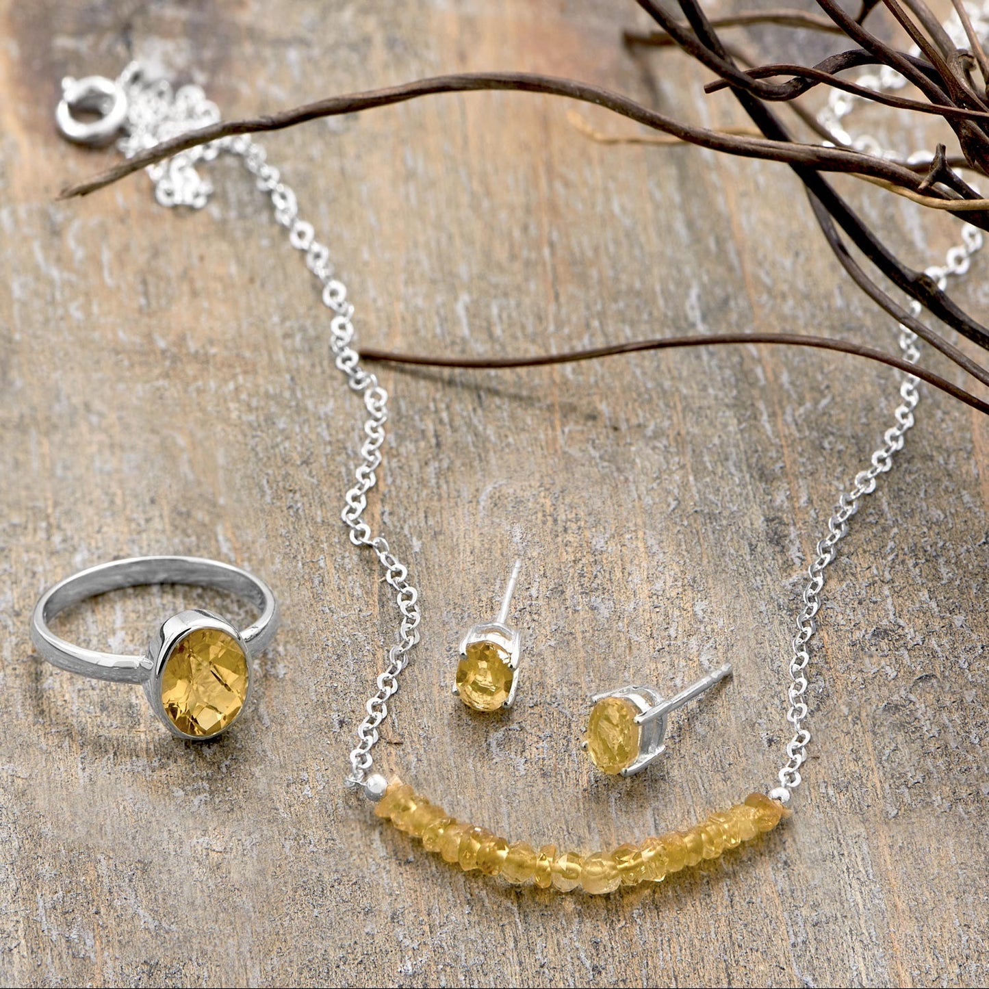 Oval Citrine Earrings