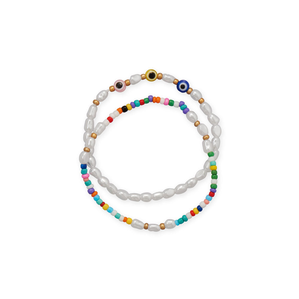 Multi Color Evil Eye Friendship Bracelet Set