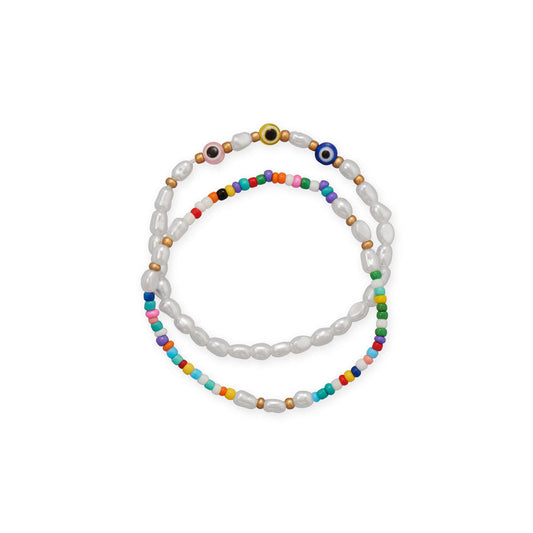 Multi Color Evil Eye Friendship Bracelet Set